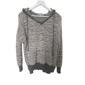 Young Fabulous & Broke Gray & Ivory Popcorn Knit Hoodie